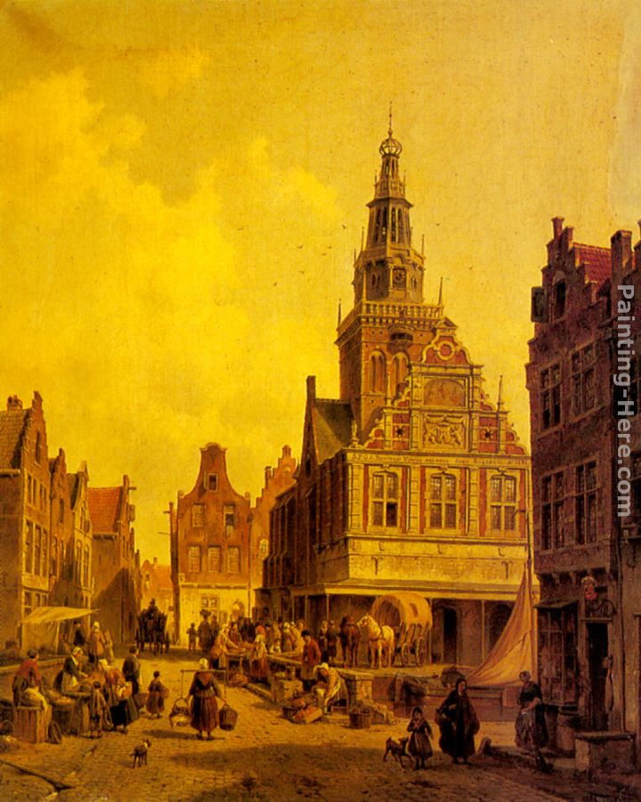 The Weight House, Alkmaar painting - Jacques Carabain The Weight House, Alkmaar art painting